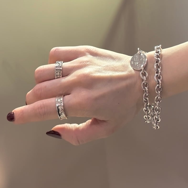 TIFFANY&Co. ティファニー ナローリング　約18.5号〜19号　メンズ 時代を超えて愛され続ける TIFFANY＆CO 16.5号ティファニー1837 ナ