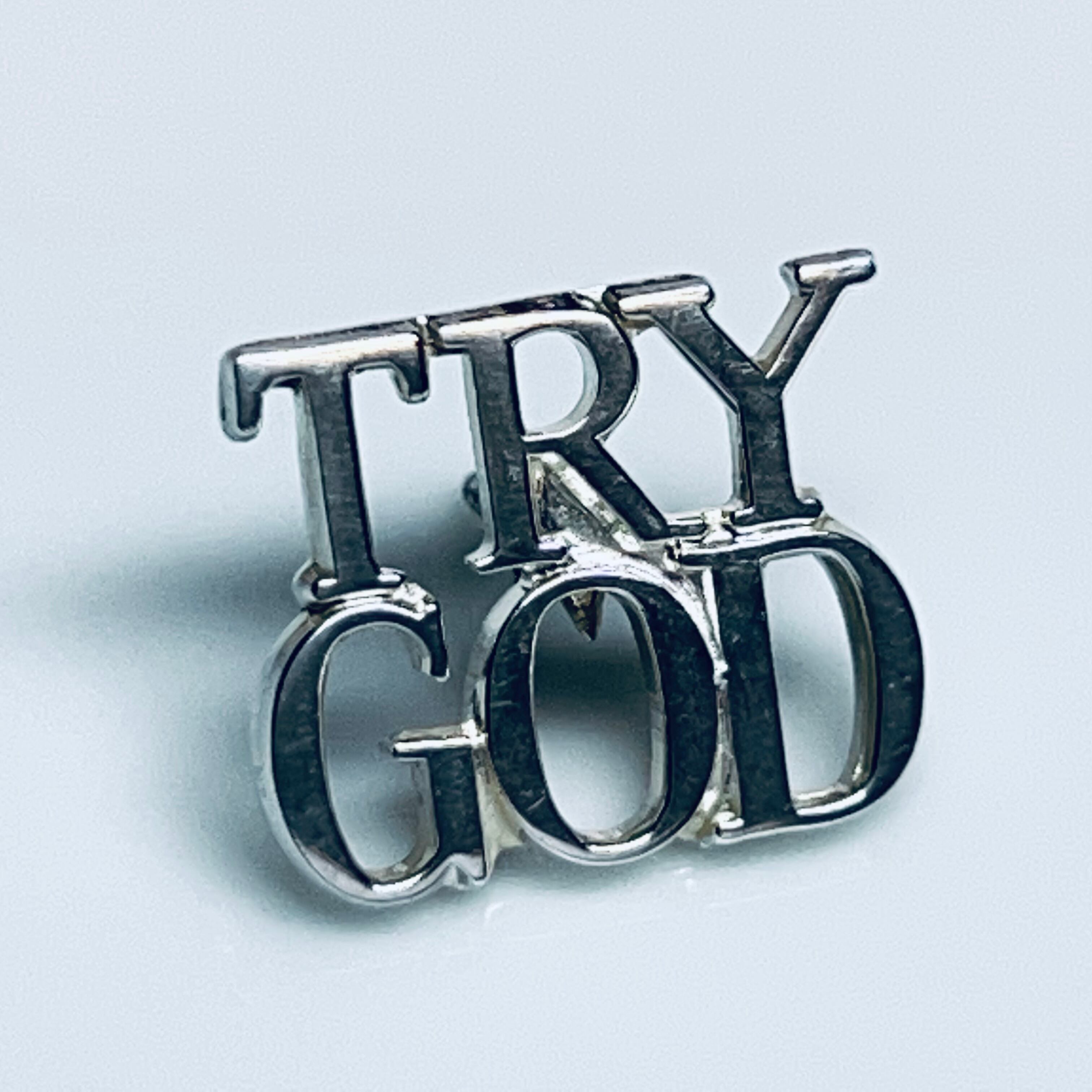 VINTAGE TIFFANY ヴィンテージ ティファニー TRY GOD ピンバッジ