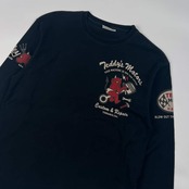 Ted Company テッドカンパニー 背面デザイン テディースモータース ラッキーレッドデビル 長袖 Tシャツ 44/ブラック メンズ