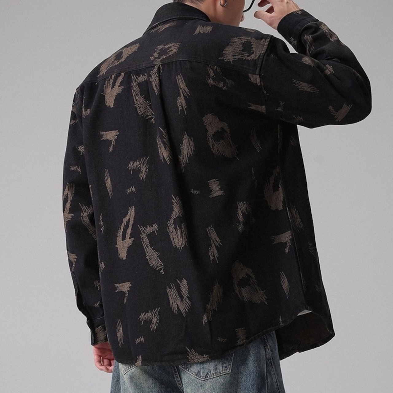 Long Sleeve Shirt Color Hip Length Shirt ◇2color H0965