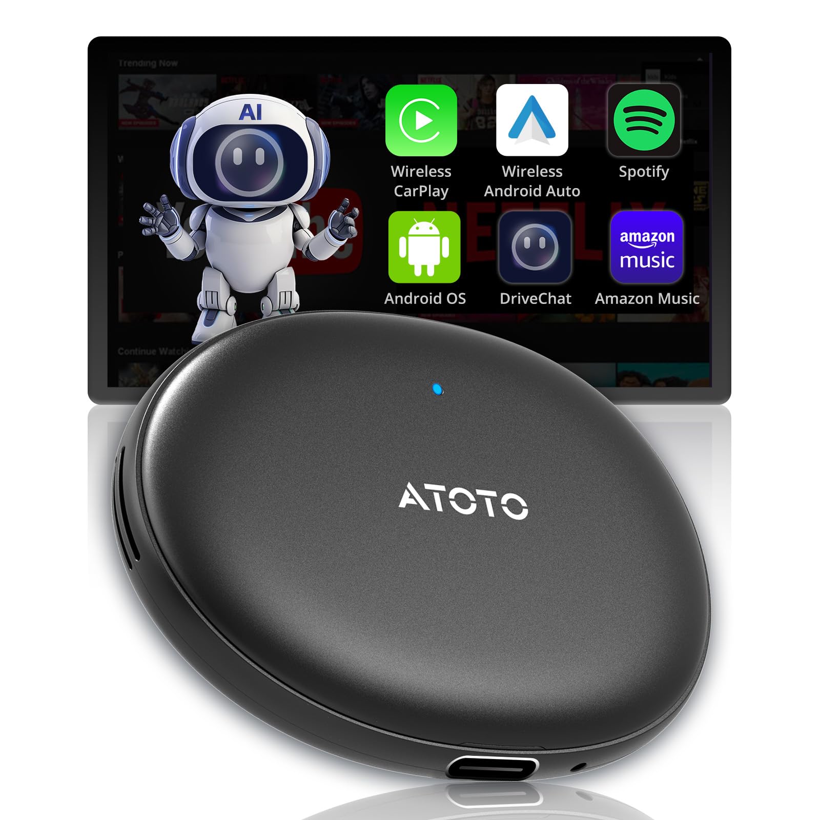 ATOTO CB6 ワイヤレスCarPlayとAndroid Autoアダプター