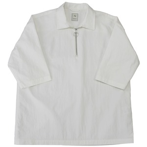 HALF ZIP P/O SHIRT　/　ハーフジッププルオーバーシャツ（WHT）