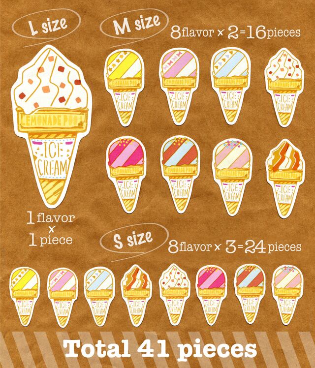 アイスクリームフレークシール | lemonadepool
