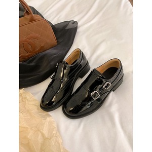 double buckle retro design loafer   101222