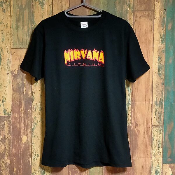 NIRVANA スラッシャーロゴ ニルヴァーナ 半袖黒色 Tシャツ 選べる6