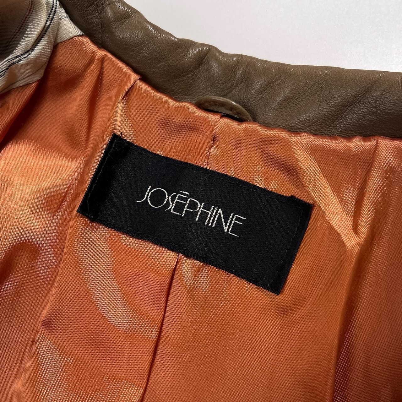 JOSEPHINE シープナッパ レザー トレンチコート ベルト付き サイズ F /レディース/羊革/本革