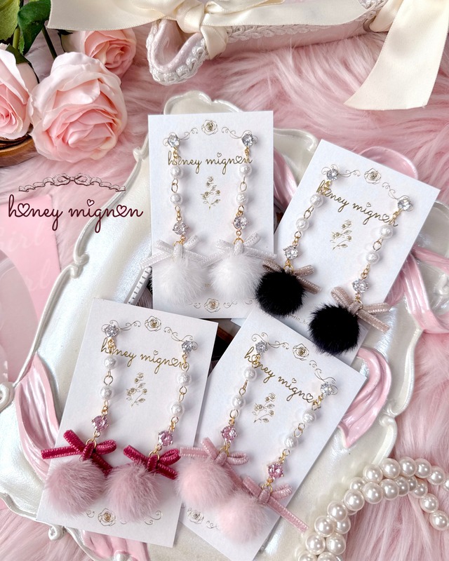 ファーピアス/イヤリング【AW-FU-22】