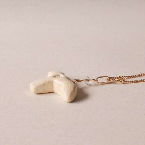 小さな鳥のネックレス no.16 white