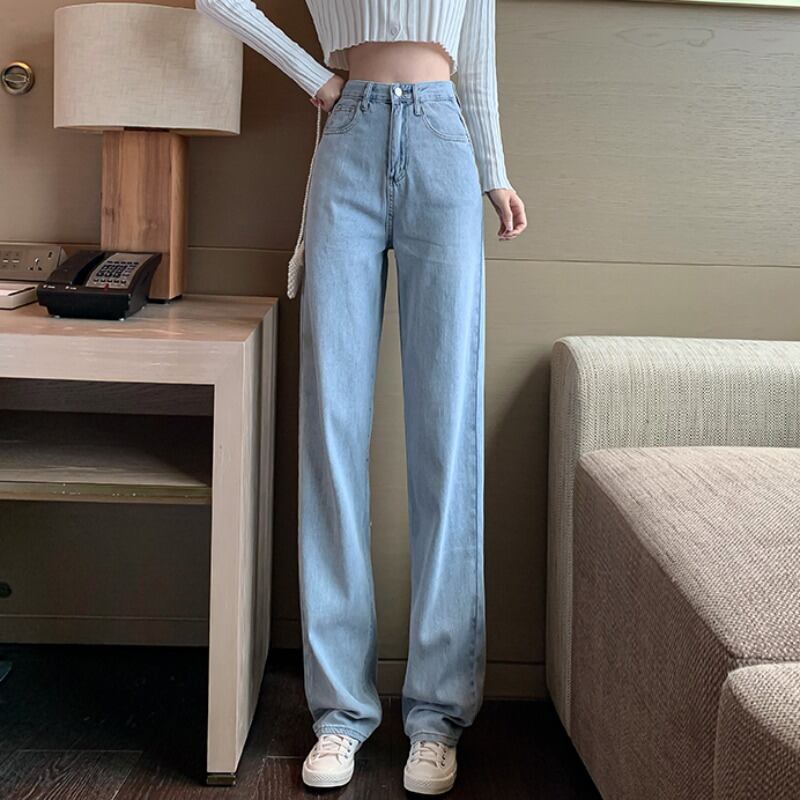 ジーンズ スプリングオータムハイウェストウェストルーズスリムパンツ 春物 秋物 YY-ファッション64938211717