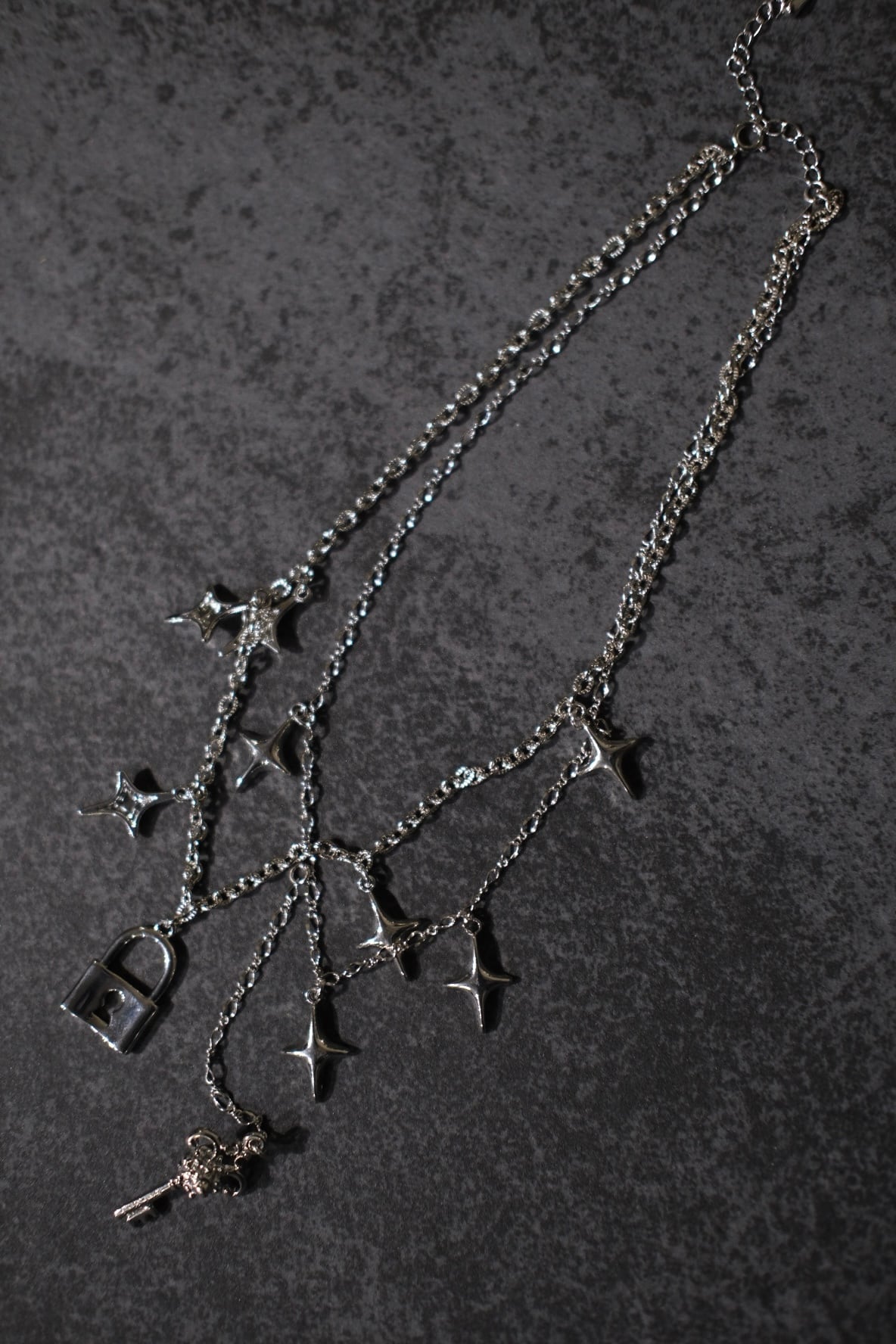 Tanaka Daisuke】key & lock necklace | loop