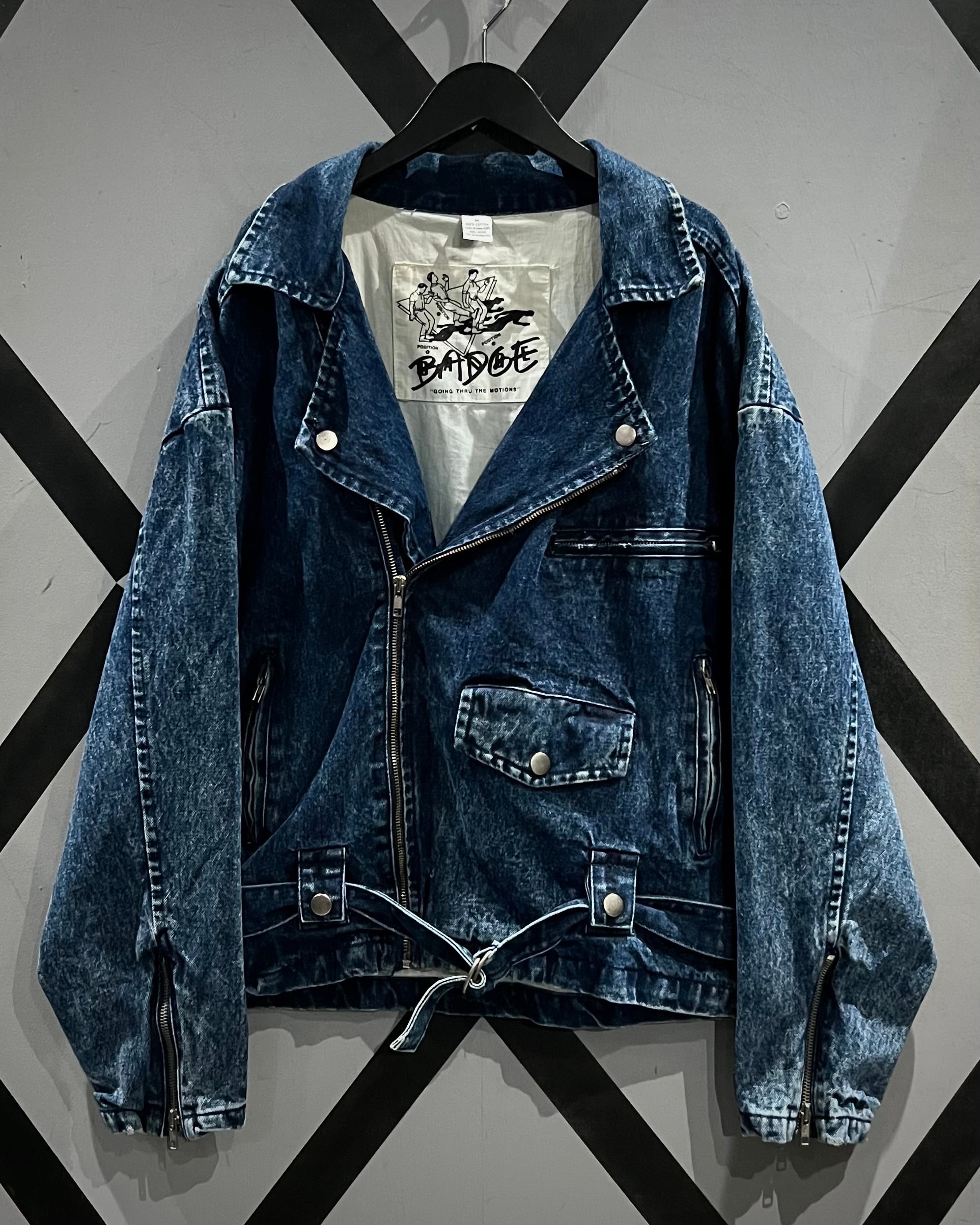X VINTAGE】80's Various Gimmick Vintage Double Denim Riders Jacket