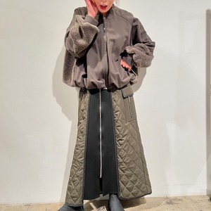 ルギバ lugiva tokyo 合繊ツイル×キルト切替スカート