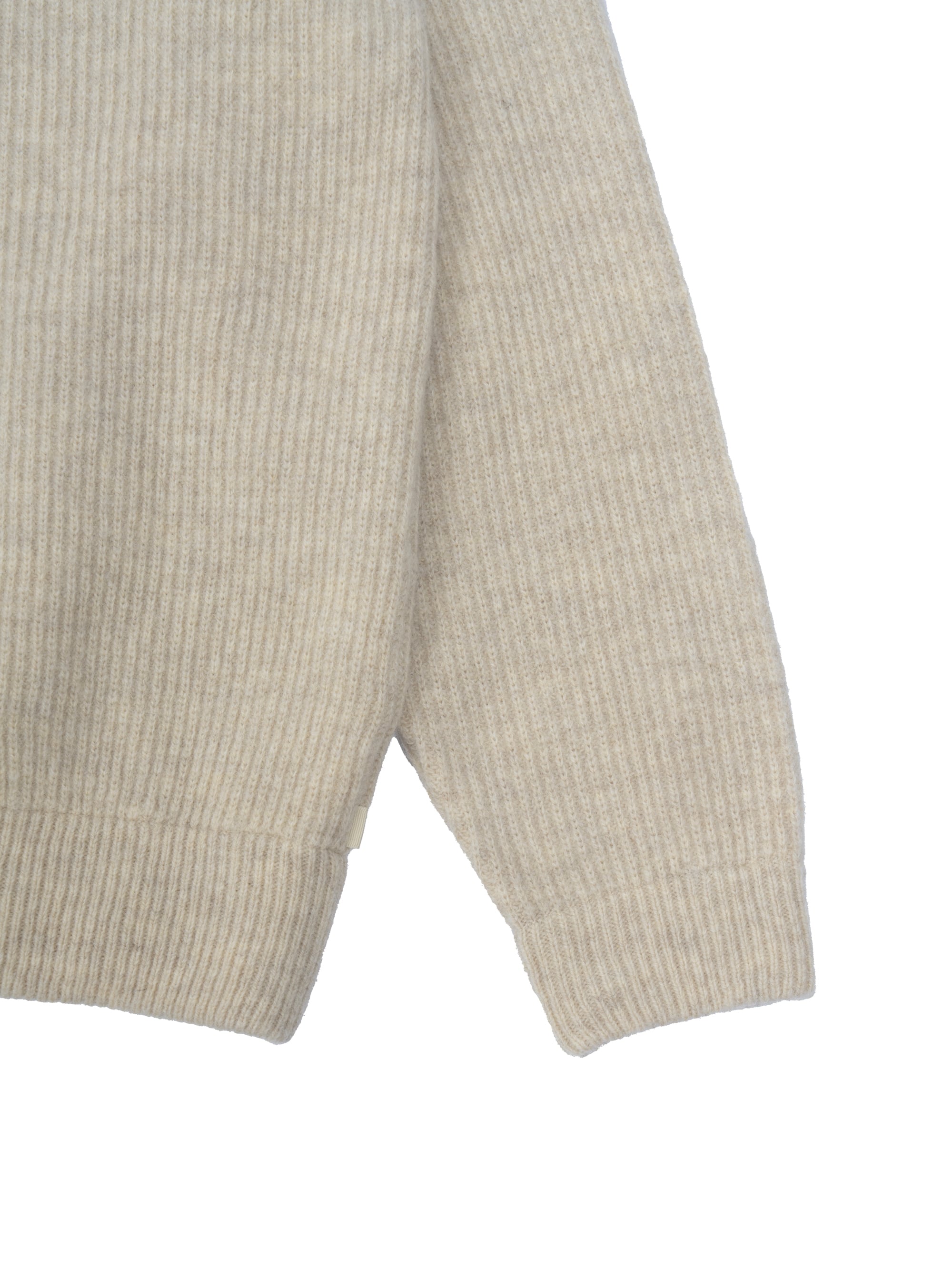 Super Comeback Lamb Wool Crew Neck Cardigan (beige) | OVY