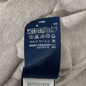 Polo Ralph Lauren ポロ ラルフローレン SLIM FIT Vネック ハイゲージ コットンニット セーター S/ライトグレー メンズ