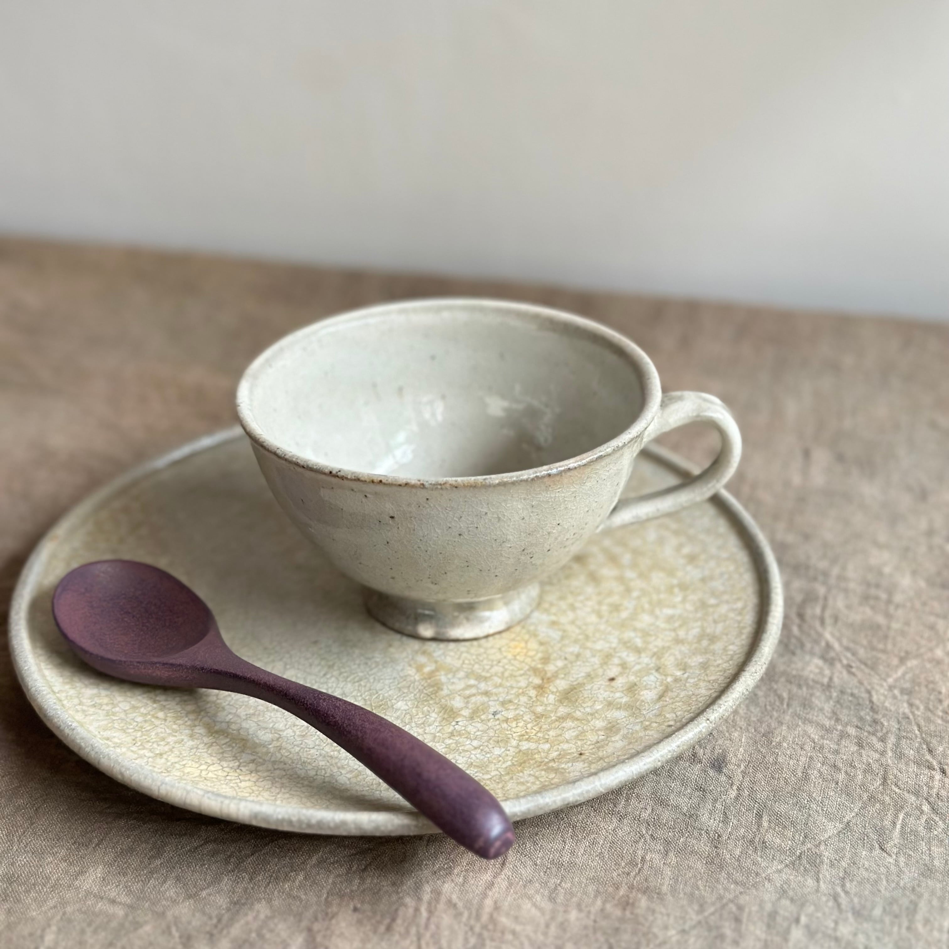 叶谷真一郎 7.5寸玉縁皿 灰粉引 | gallery 一白