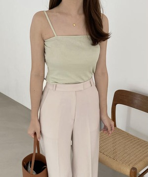 《即納商品》square camisole (cream / mint / gray / cocoa / black)