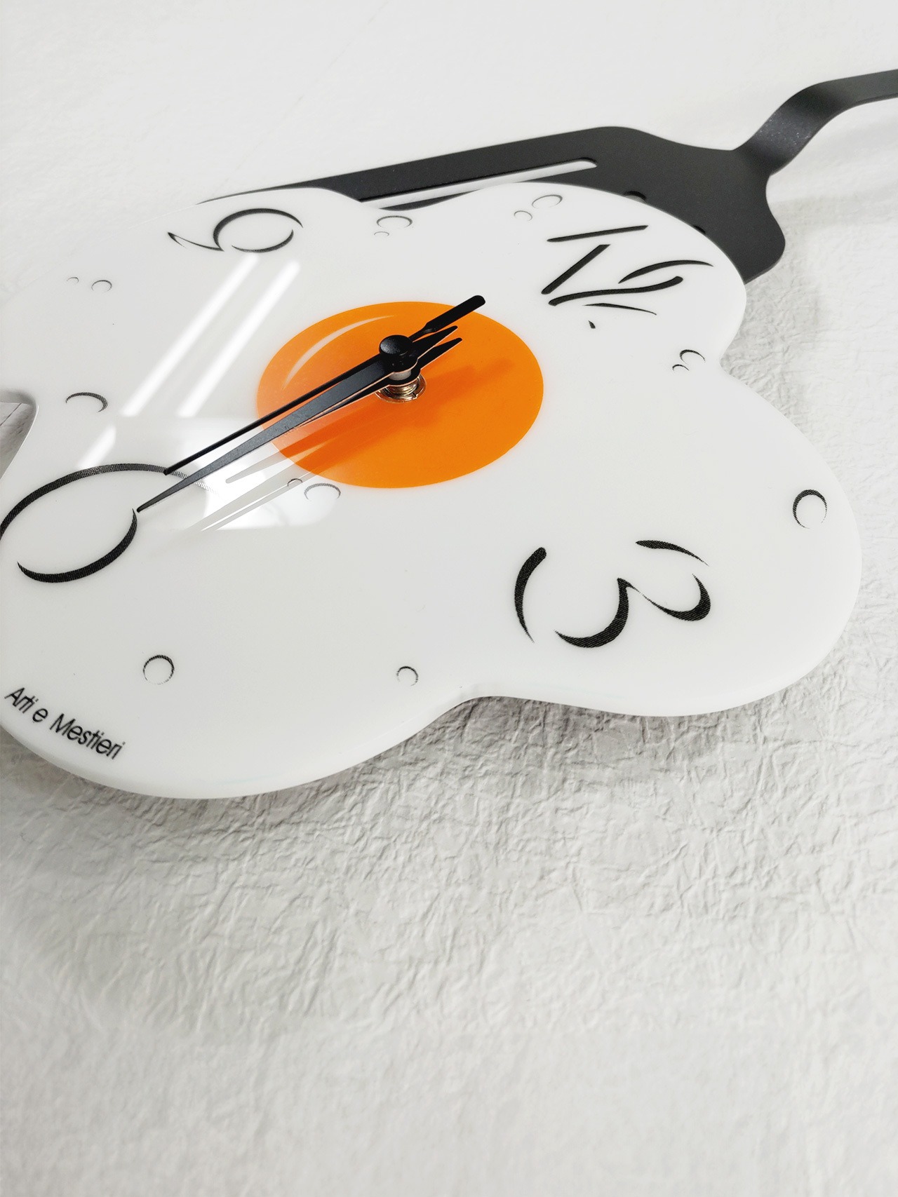 Arti e Mestieri FAST-FOOD 掛け時計 壁掛け時計 輸入インテリア イタリア 朝食 目玉焼き フライ返し 1912-27