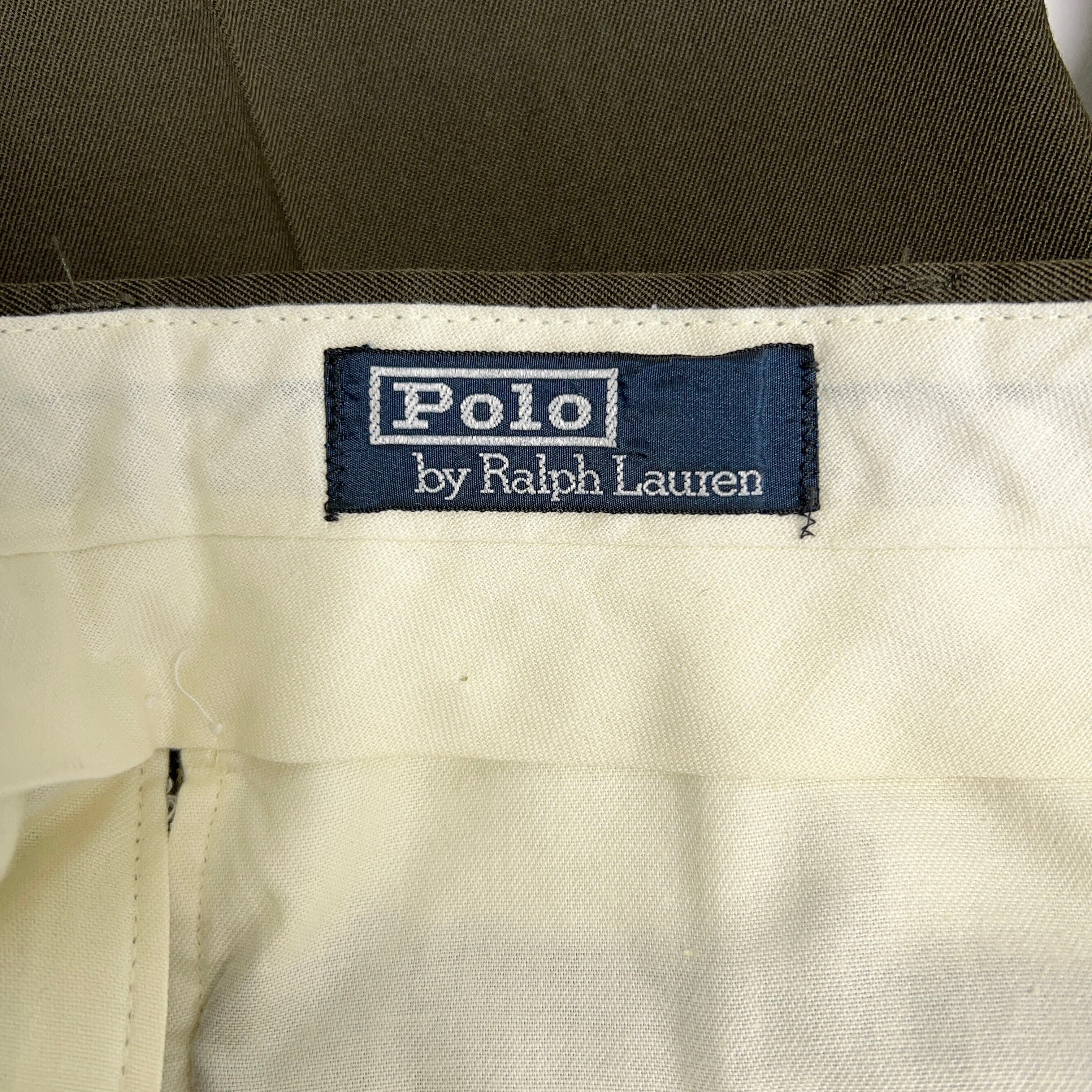 90's Polo by Ralph Lauren GABARDINE IN-TUCK SLACKS 90年代 ポロ