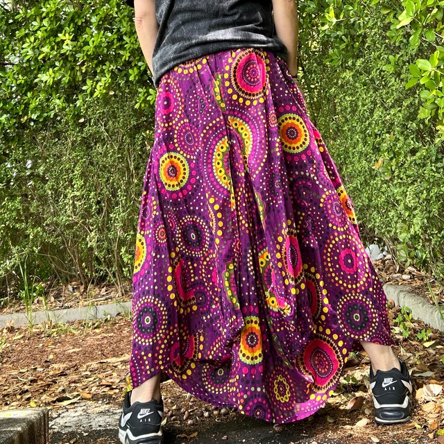 花火柄変形スカート