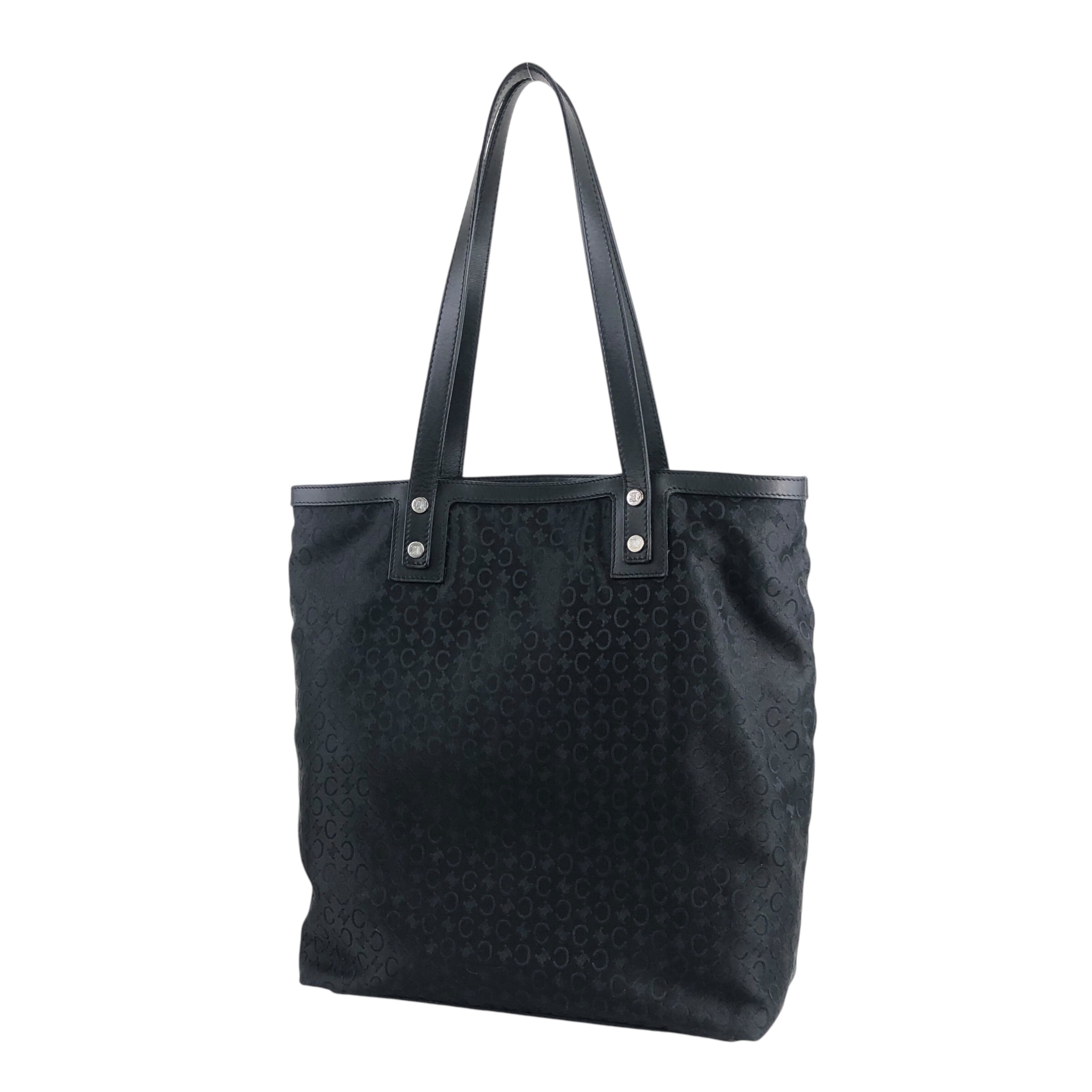 CELINE セリーヌ Cマカダム トートバッグ ブラック ファブリック