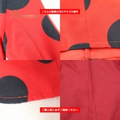 フラメンコ 衣装 トップス ブラウス レッド系 ブラック系 赤 黒 長袖 水玉 ドット ポップ ダンス パーティ 発表会 かわいい レディース レディース 舞台衣装 かわいい