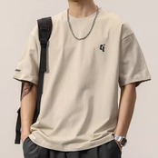 ワンポイントラウンドネックTシャツ A4333