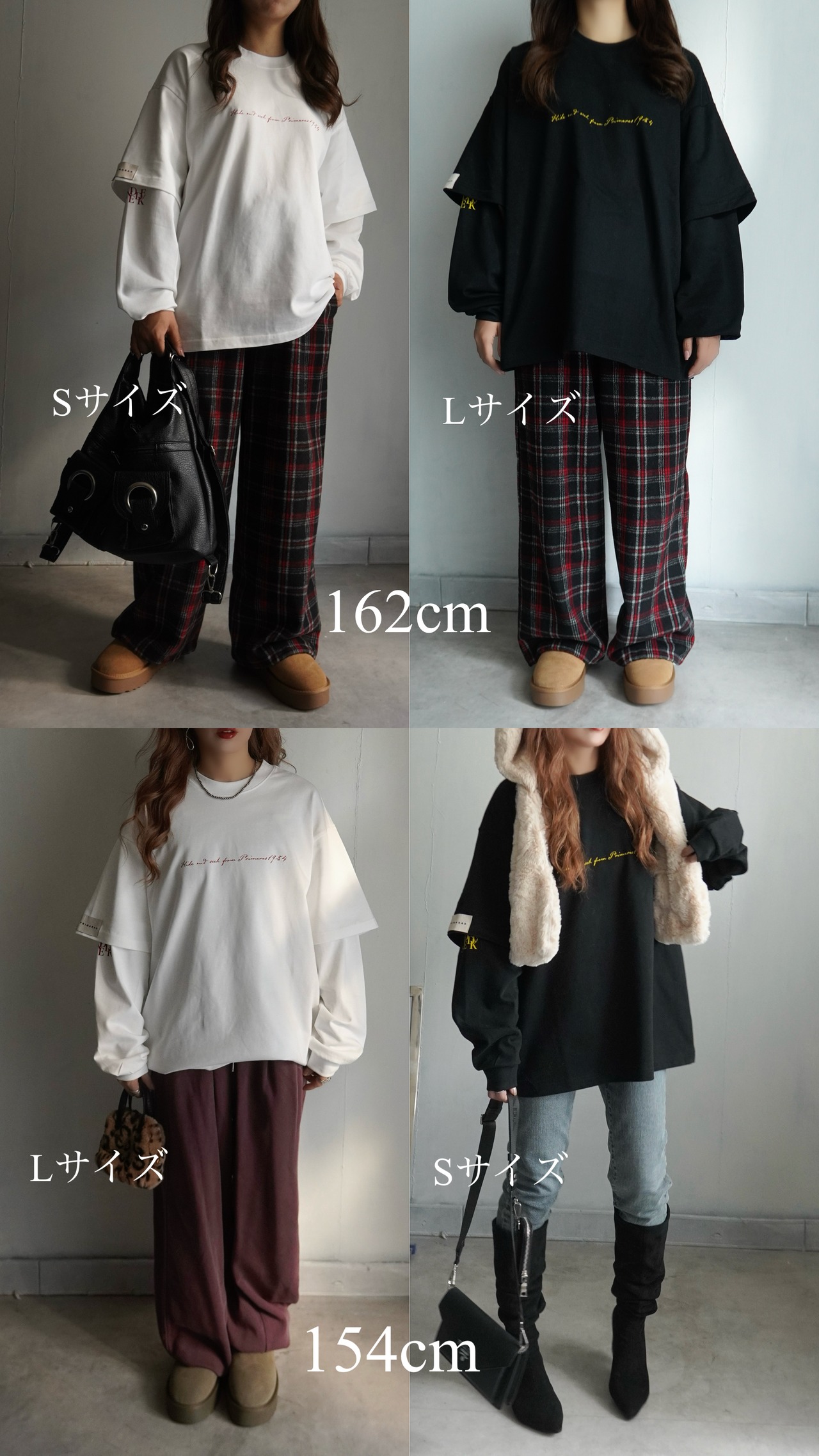 【HIDE AND SEEK 24-25NEW/REVAIVAL】Patch layered designロンTスウェット／ブラック