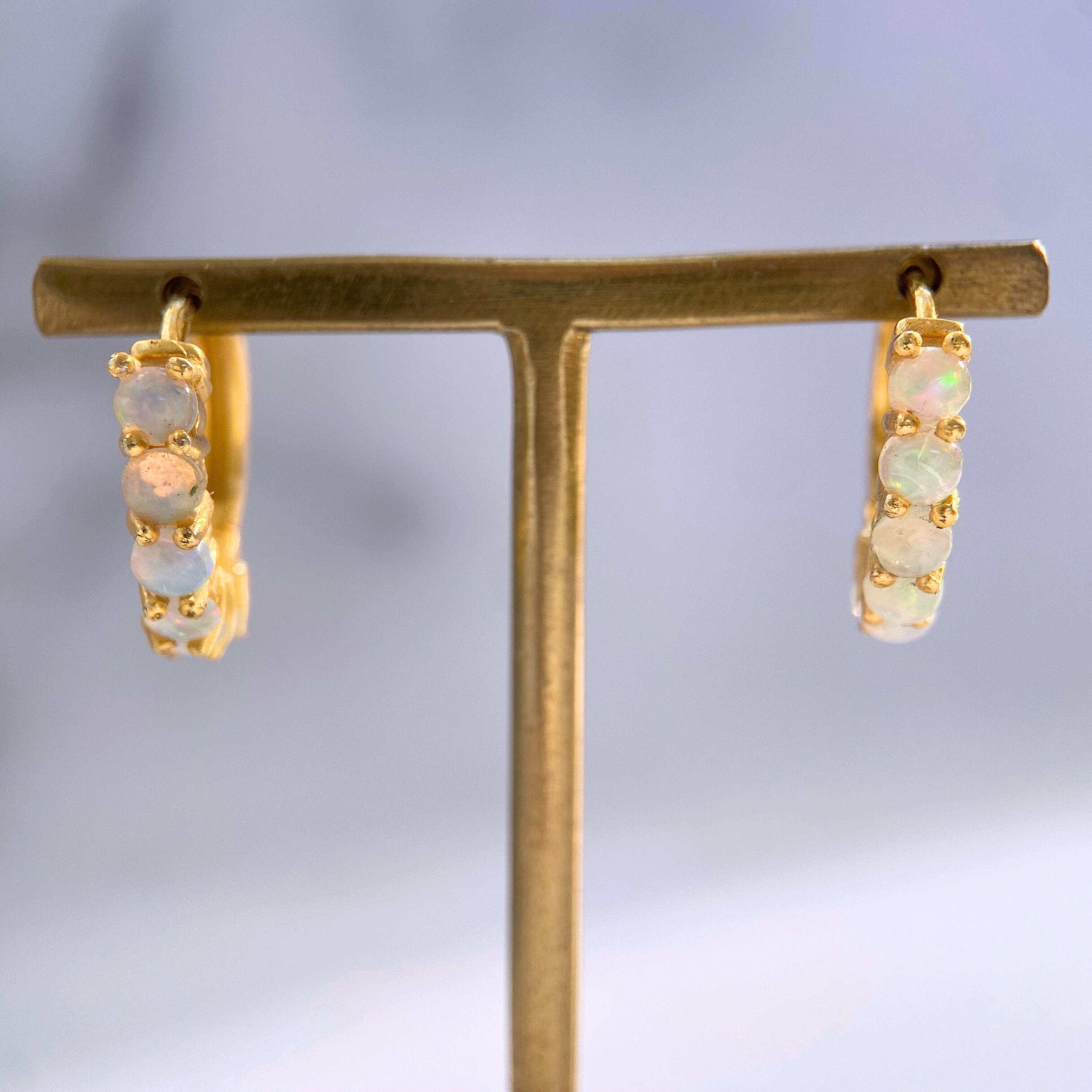 オパール エタニティ フープピアス