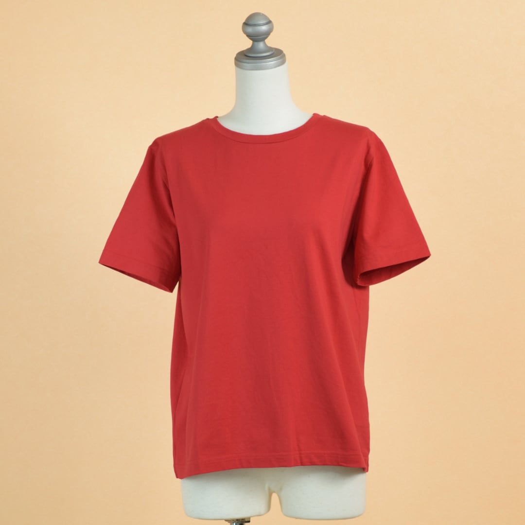 Gauze# ガーゼ G636 ソリッドTシャツ・トマト