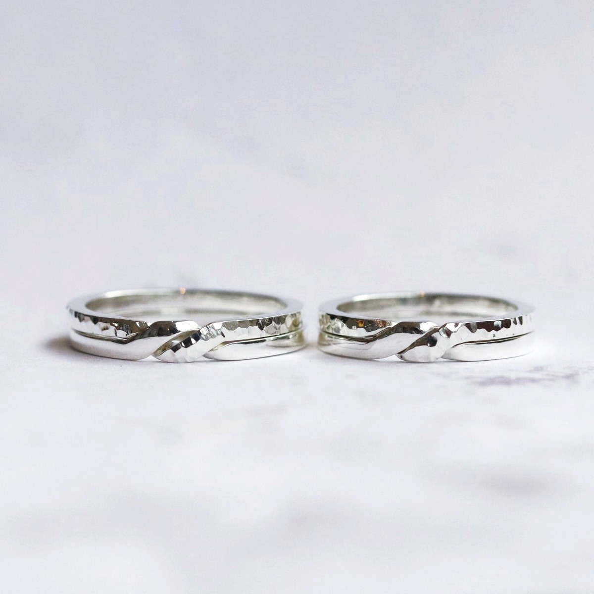ペアリング】幅3.5mm_ギメルリング_槌目_SV950 | Somm Jewelry【ソム