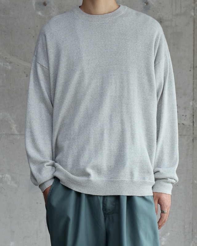 ice gray wool knit sweater / Made In SPAIN