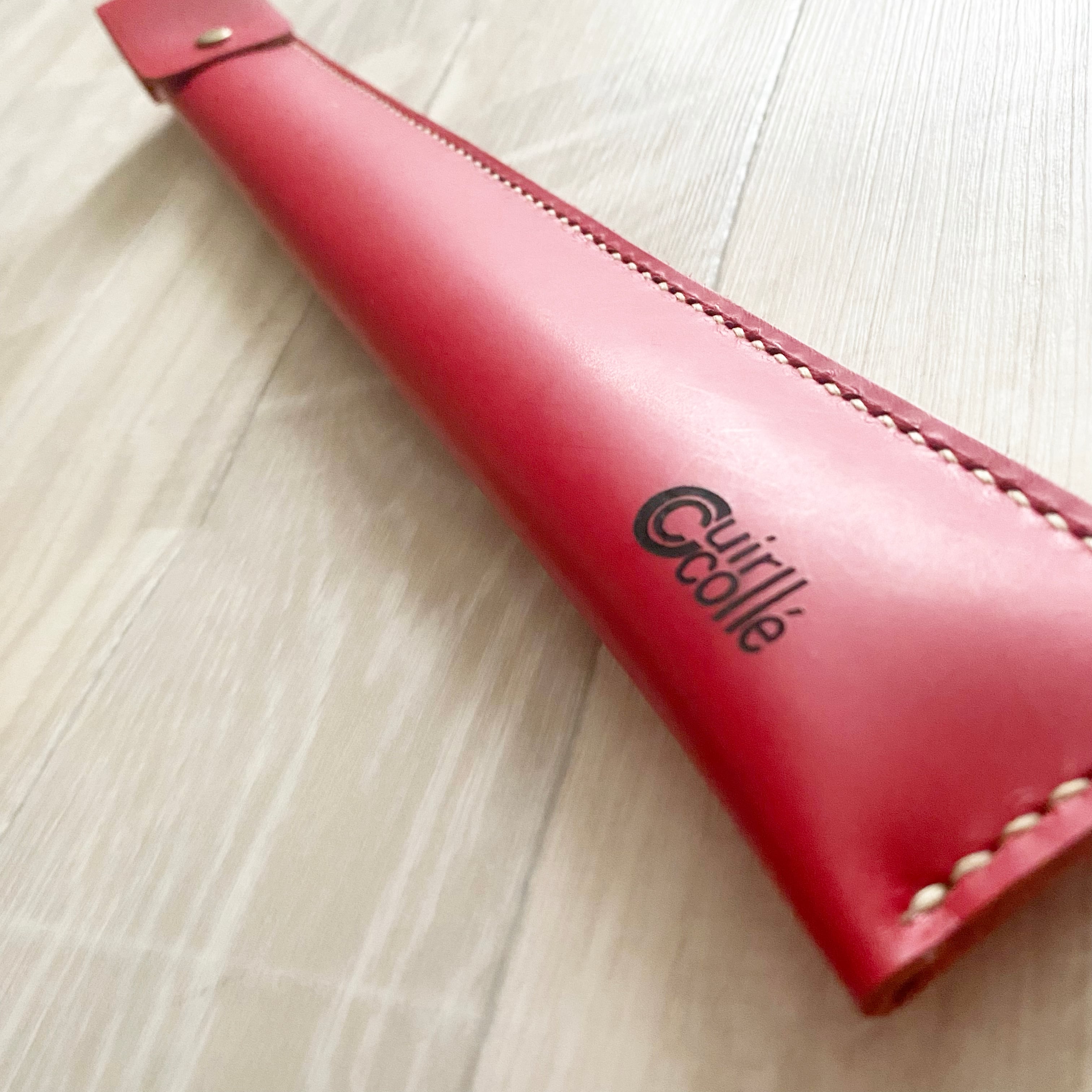 Flute-フルート*【スカーレット】ドラムスティックケース | Cuir Colle