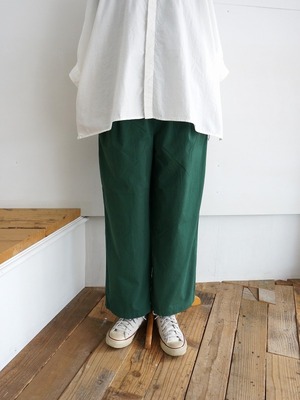 marble SUD　コットンギャバジン UNCLEタックパンツ