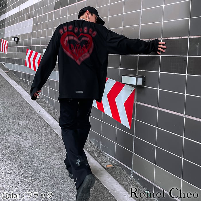 【ハンナ】新品 プリント ロンT インナー ストリート スケーター ファッション