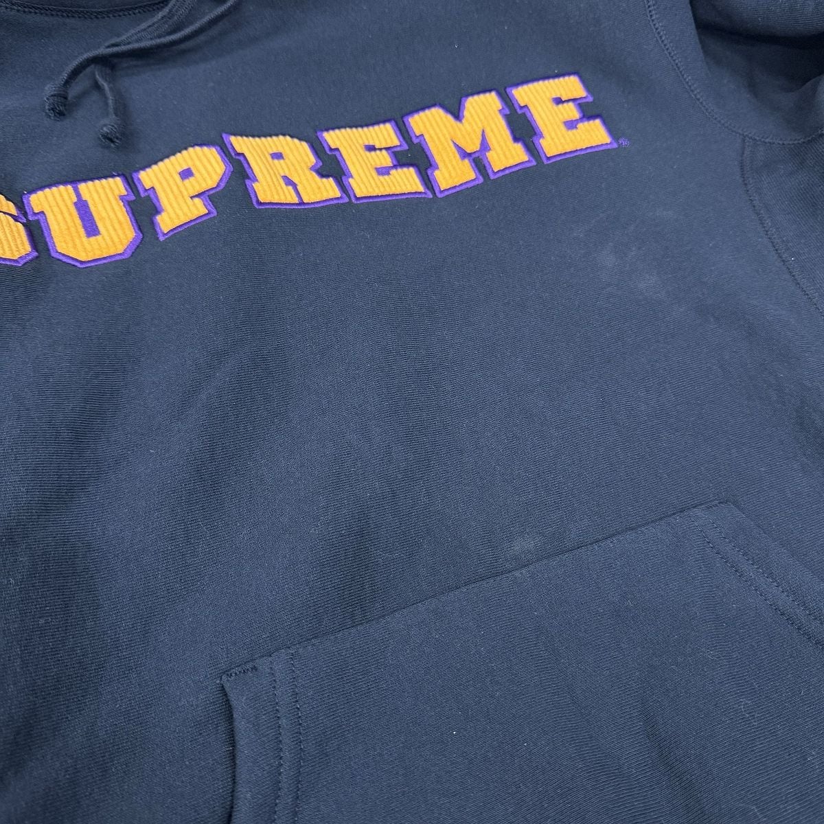 Supreme/シュプリーム【18SS】Cord Collegiate Logo Hooded Sweatshirt