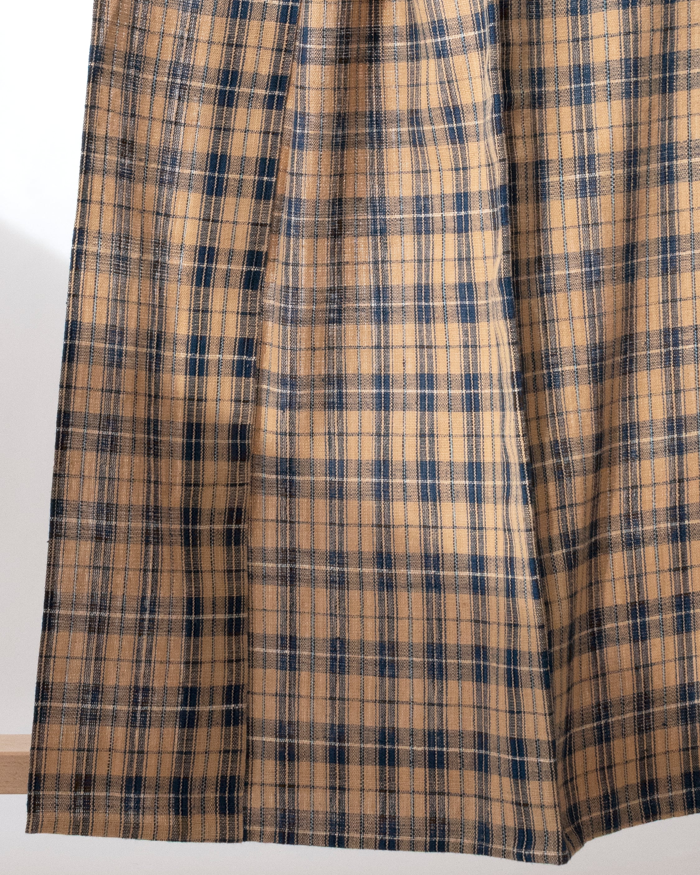 丹波布 格子の模様 手織 木綿 単衣着物【中古品】 | きものはちす