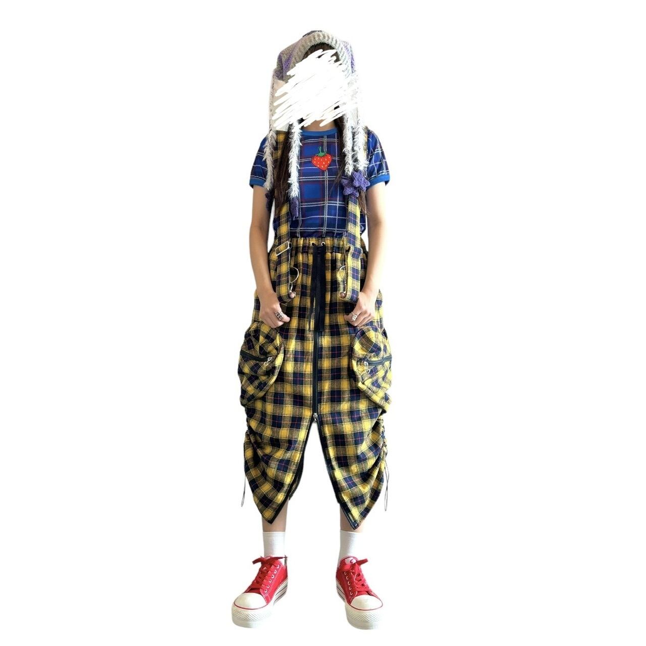 新品 HEIHEI ハートポケットカーゴスカートWHITE