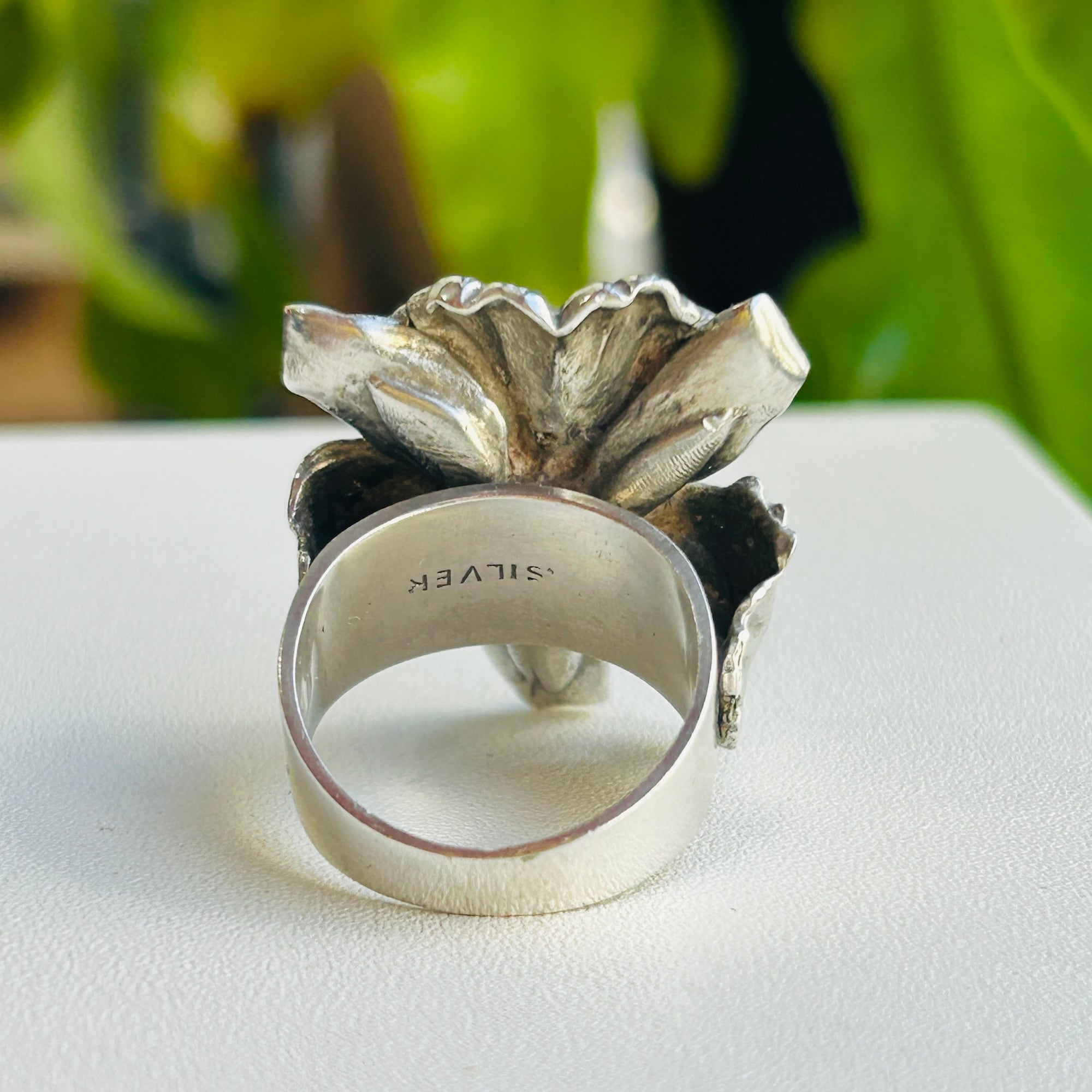 シルバー925 LARGE 3D FLOWER リング（13号） | Milo Antiques & Vintage