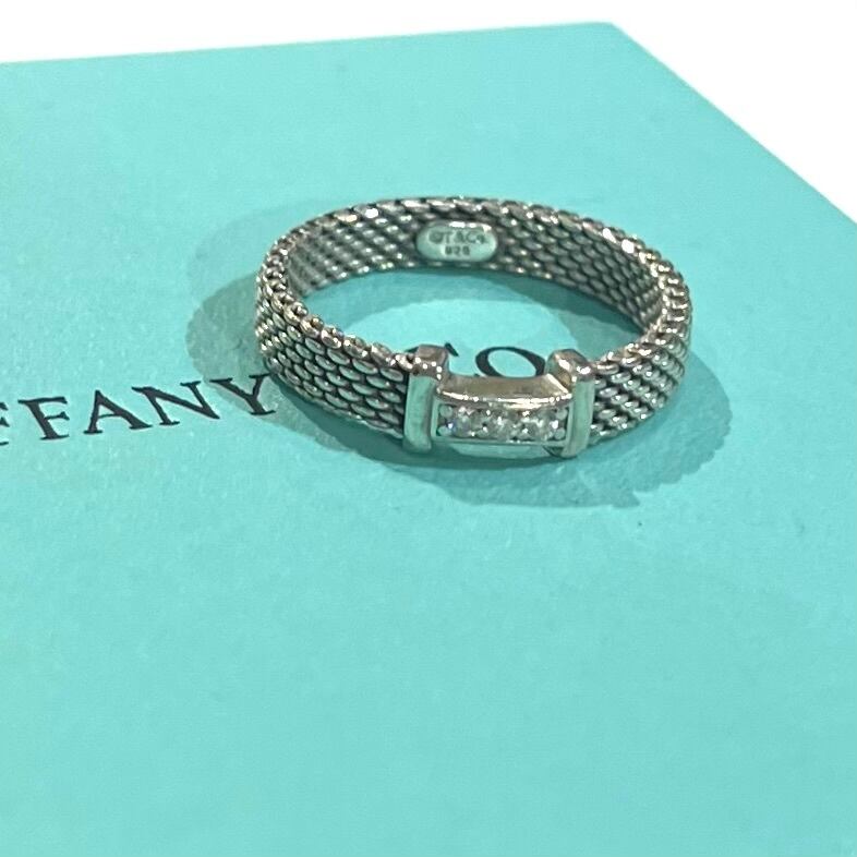 ティファニーサマーセットダイヤモンドリング　シルバー９２５ 希少【TIFFANY&CO】2213 ダイヤモンドサマセット ティファニー 14.5号