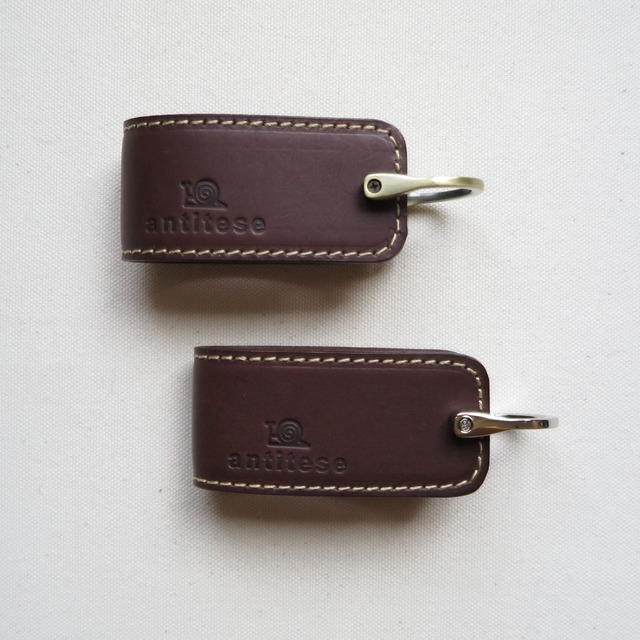 Italian leather smart key case CHOCOLATE