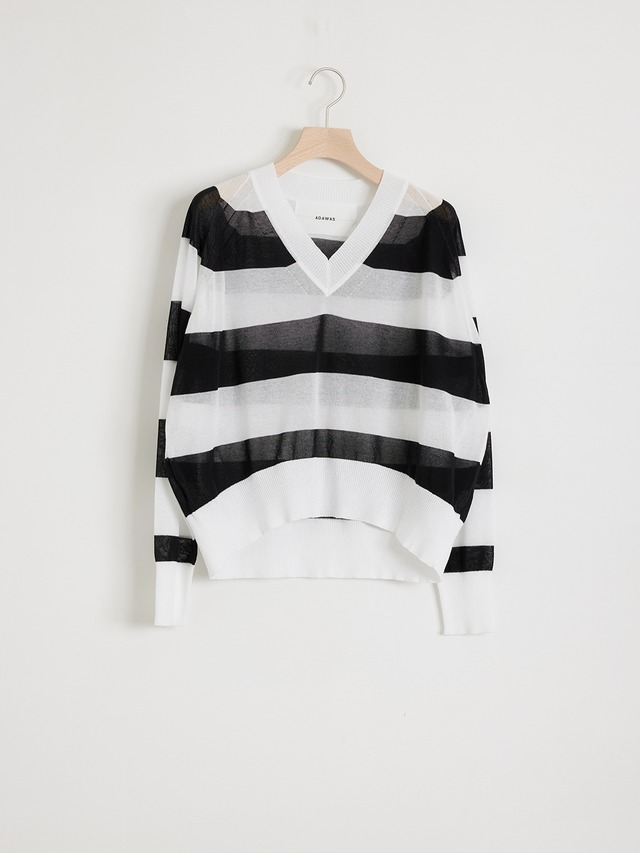 ADAWAS / SHEER KNIT SWEATER