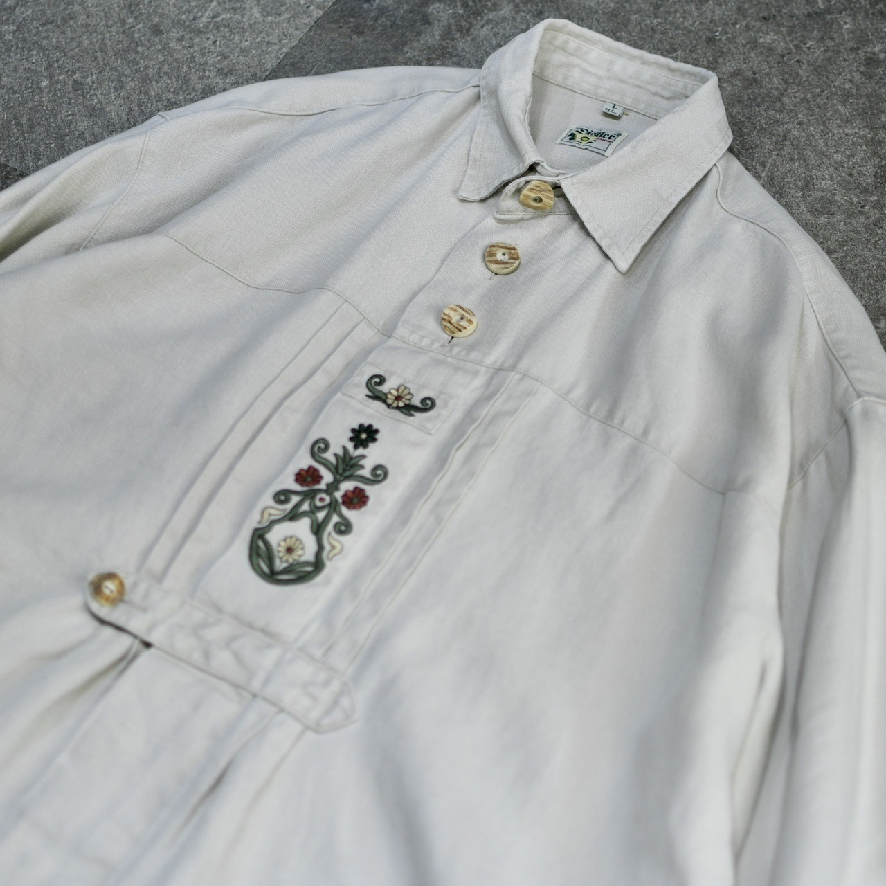 tyrolean linen shirt ivory