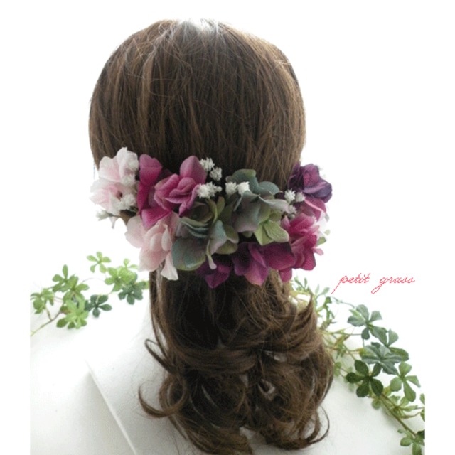あじさいのヘアパーツ