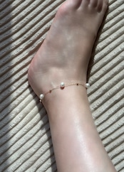 Fine Chain Pearl Anklet