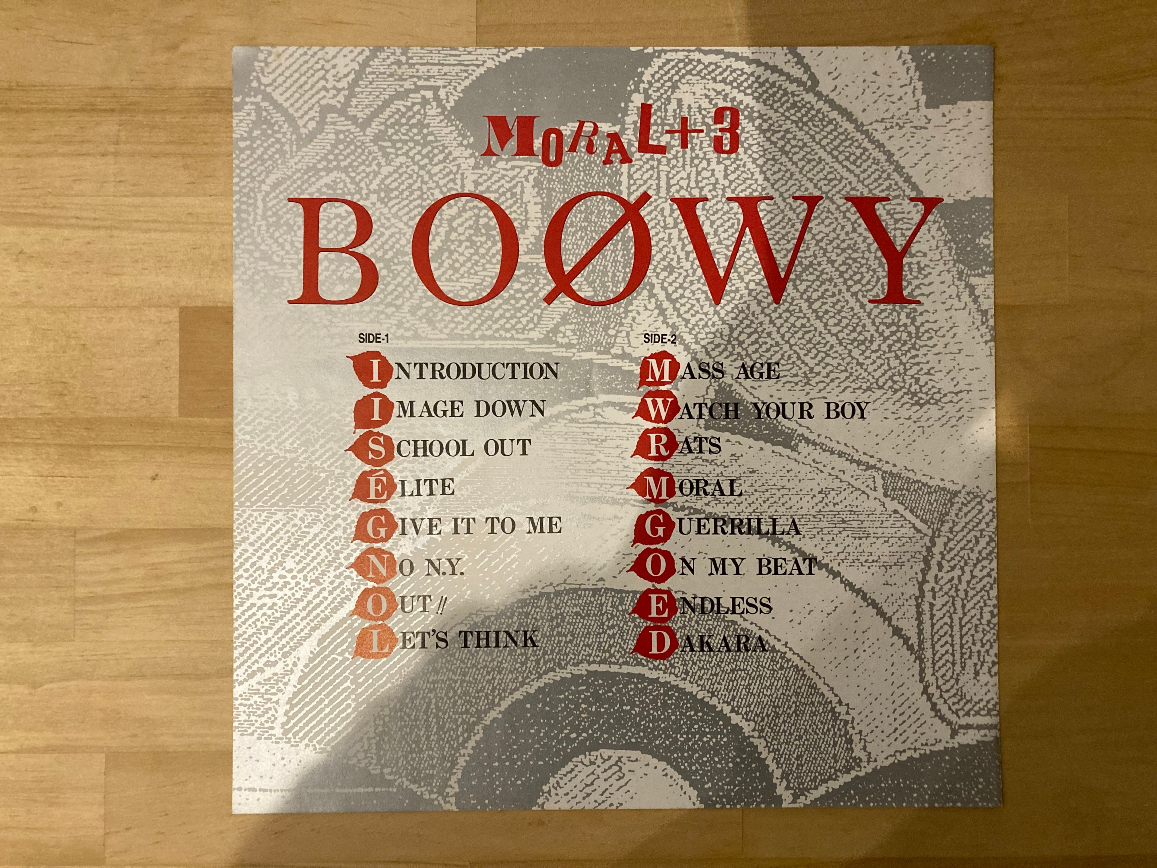 BOOWY / MORAL +3 | sixteen records (シックスティーンレコード)