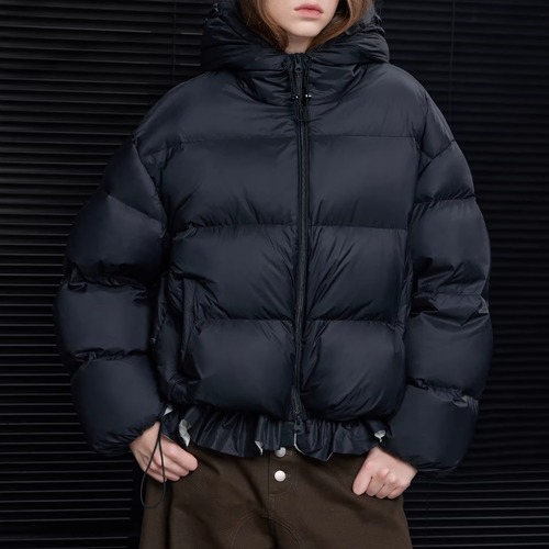 フーディーフリルヘムダウンジャケット ・20686