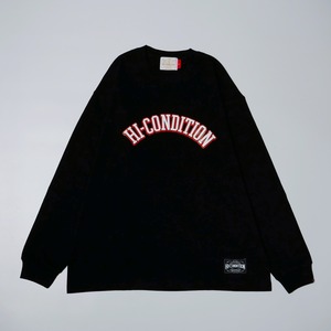 （ BLACK ）HI-COLLEGE LONG SLEEVE BIG SILHOUETTE TEE