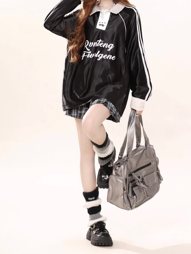 スリーブラインスポーティーポロトップス.1892