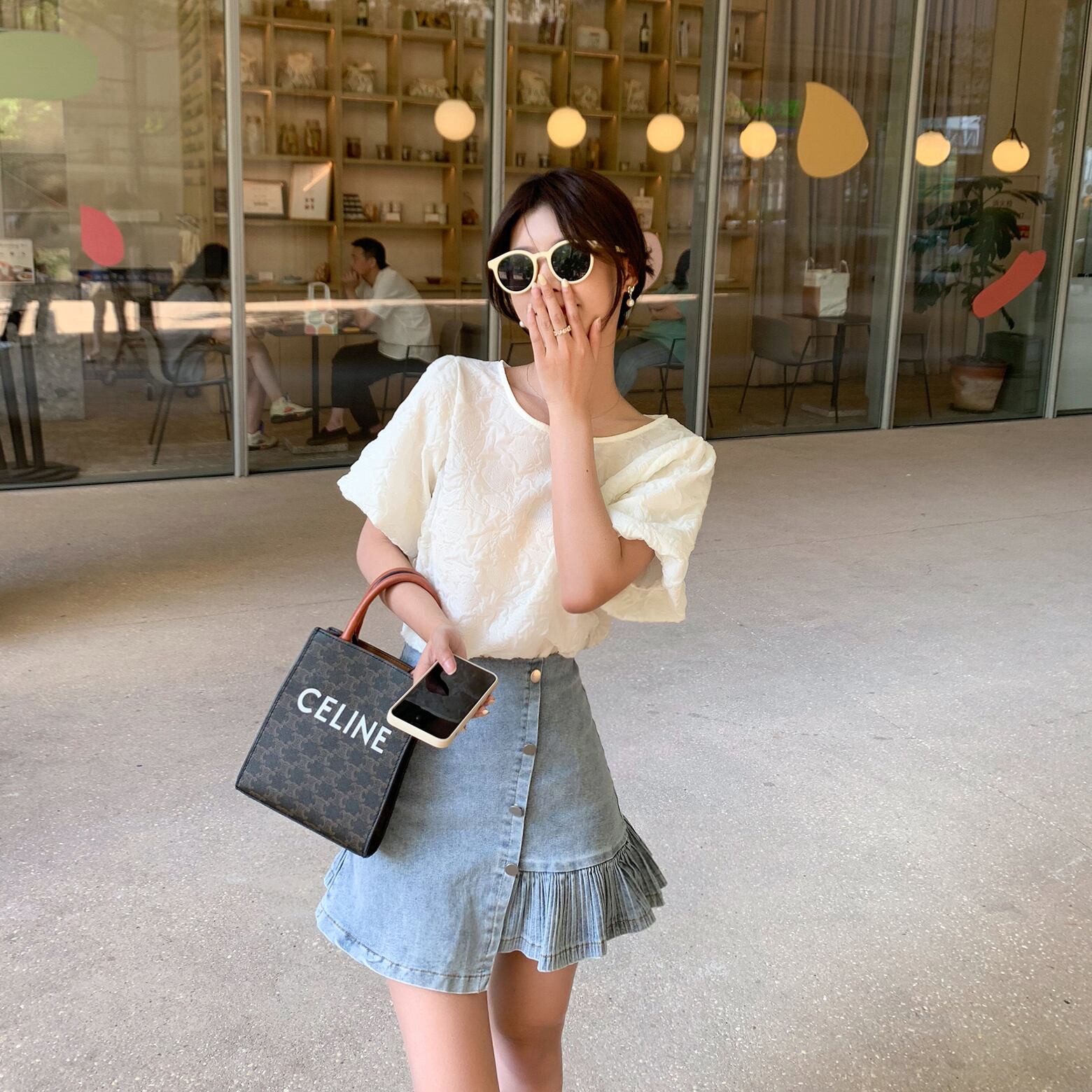 サマースタンダードスリーブバックリボンホワイトショート レトロ 半袖 ハーフスリーブ 夏物 6Du_Shop_Women52260484909