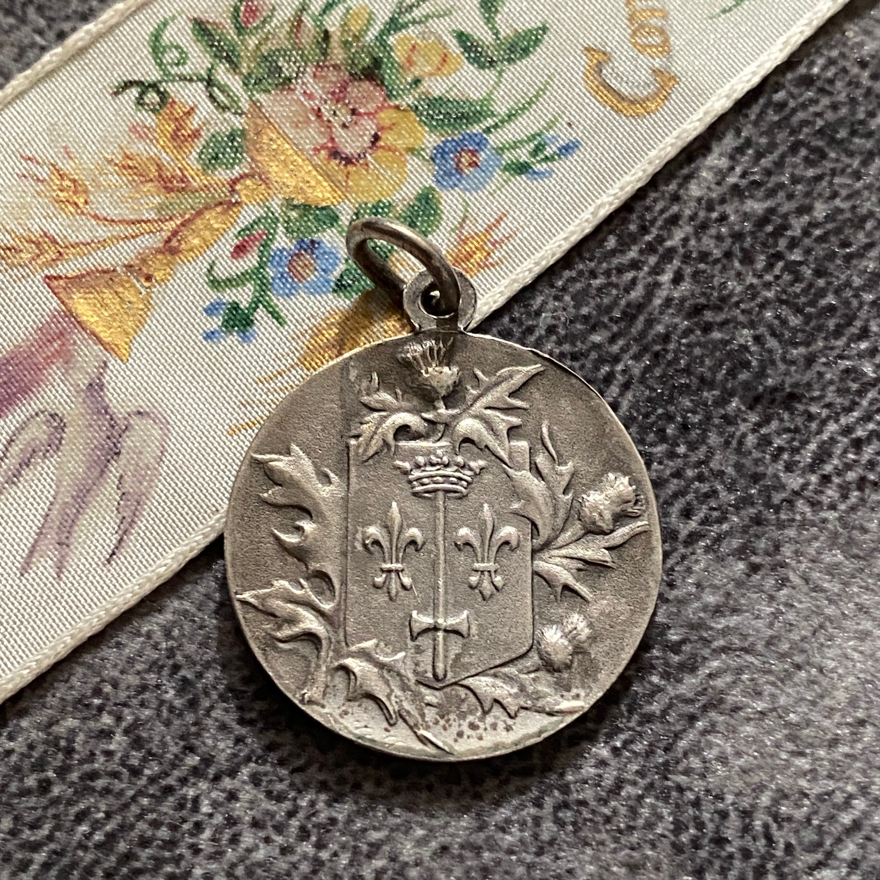 希少✴︎フルールドリス×アザミのジャンヌ・ダルク | Antique medaille